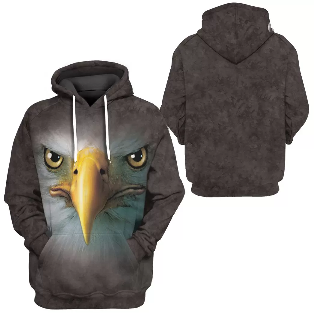 Gearhuman 3D Eagle Face Tshirt Hoodie Apparel