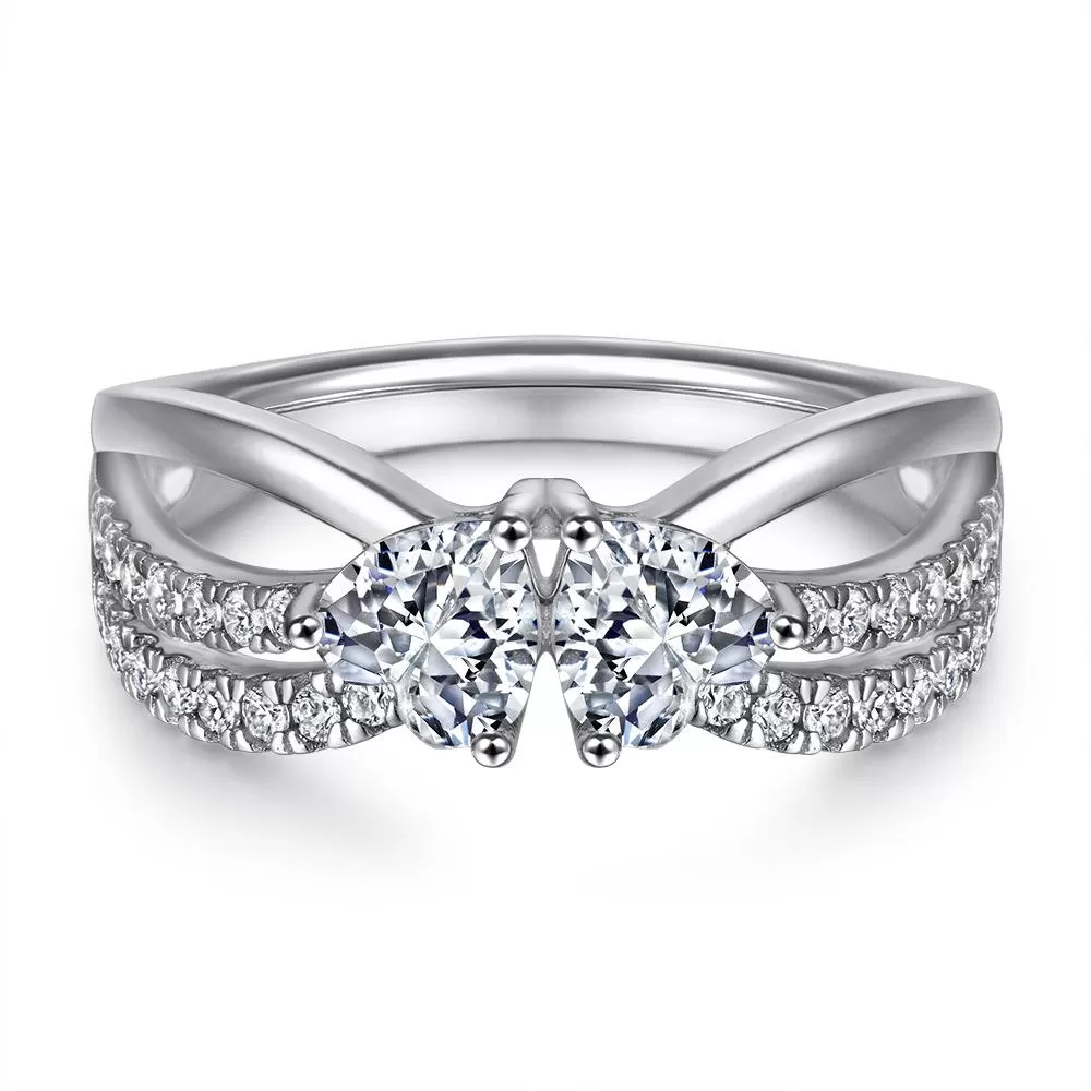 “Heart to Heart” Split Shank Engagement Ring