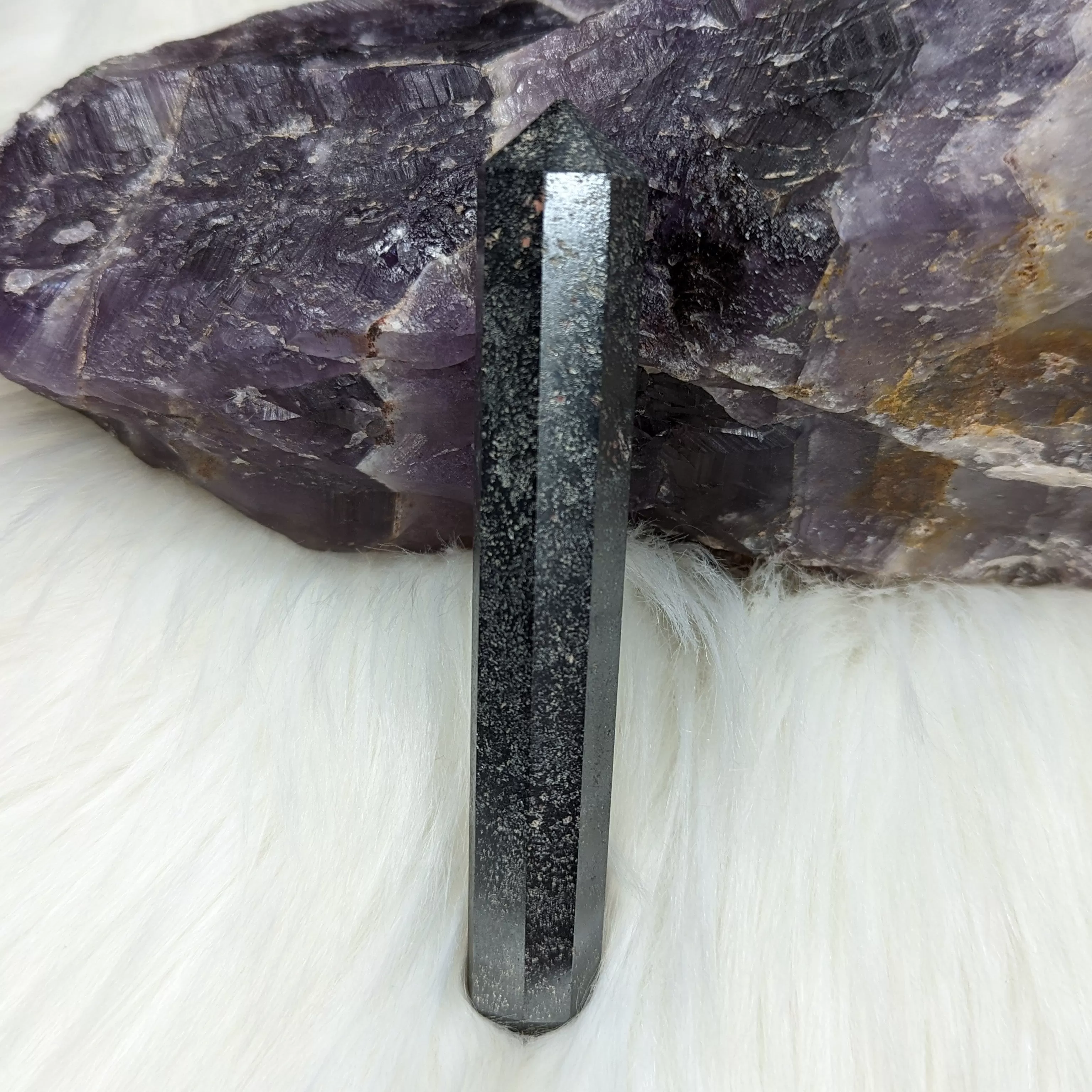 Hematite Healing Wand Carving #3