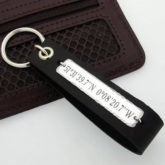 Key Chain for Men - Brown Leather Key Chain