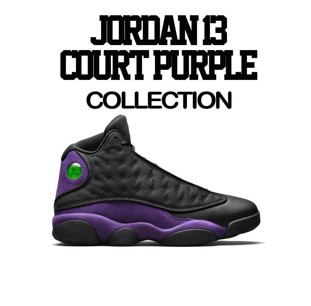 Kids Court Purple 13 Shirt - Queens - Black