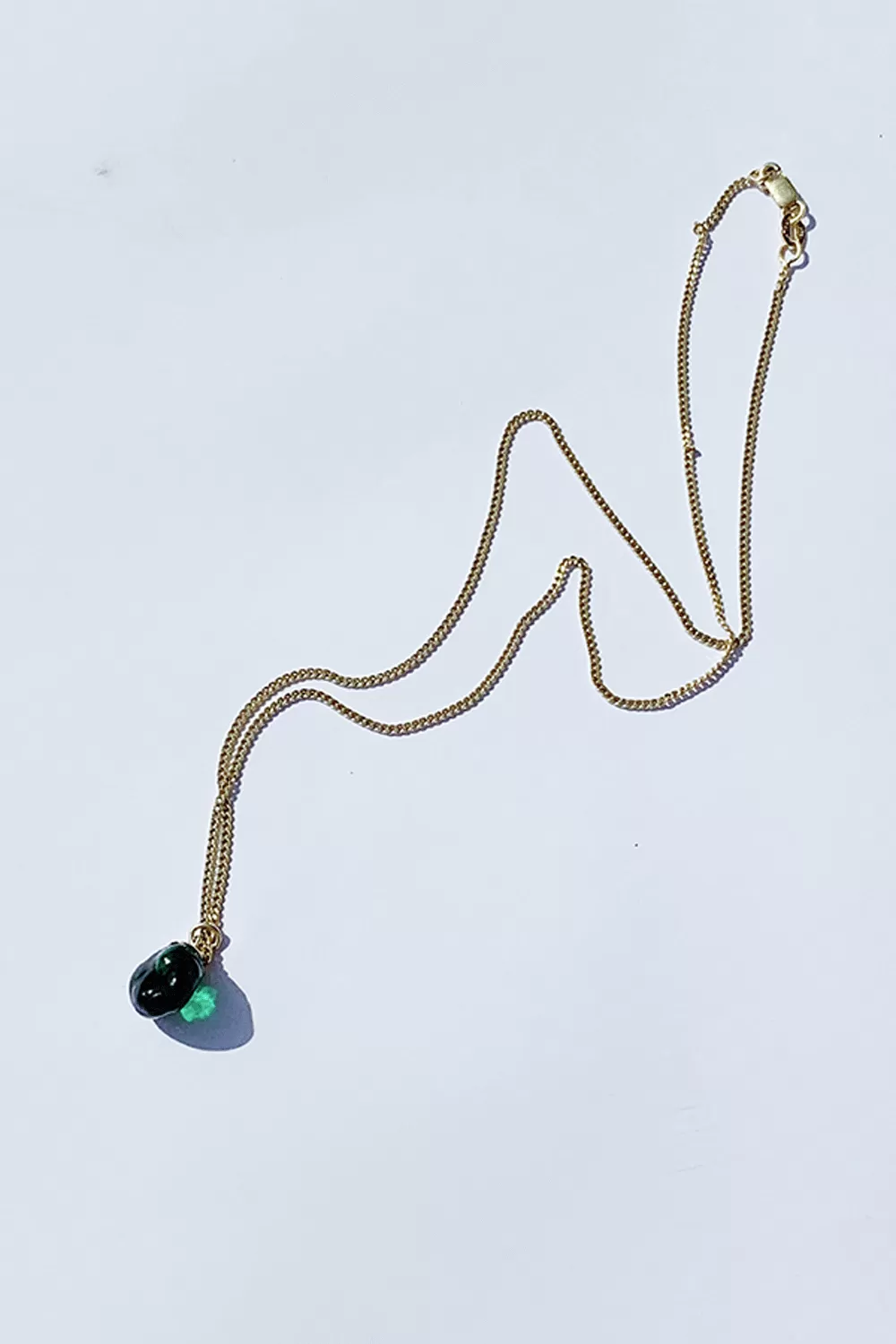 Lara Necklace | Gold Emerald