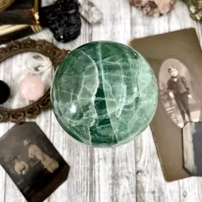 Large Green Fluorite Crystal Ball / FoxlarkCrystals