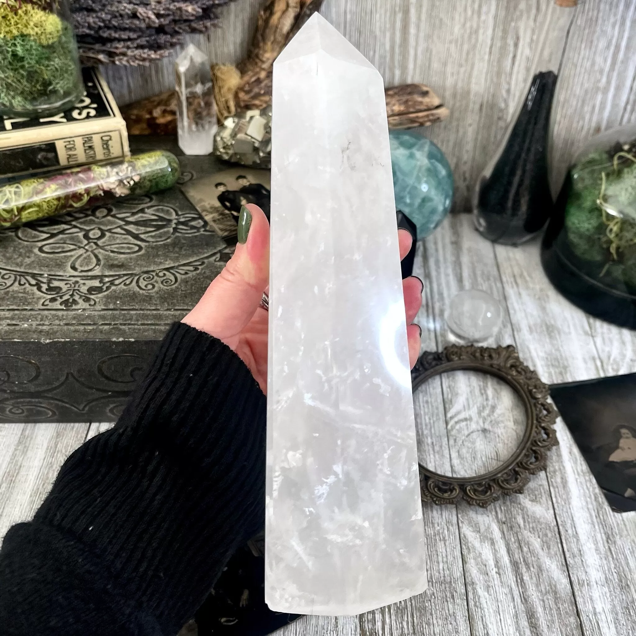 Large Self Standing Clear Quartz Crystal Point / FoxlarkCrystals