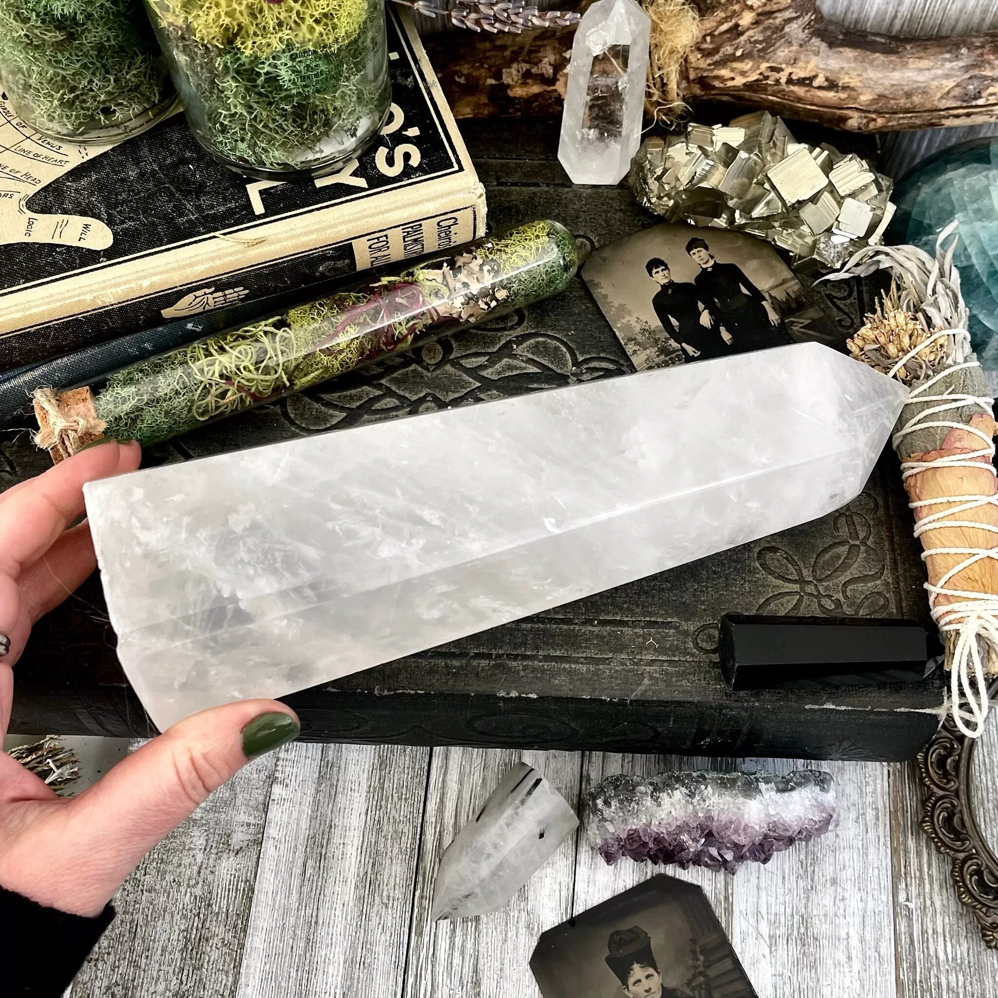 Large Self Standing Clear Quartz Crystal Point / FoxlarkCrystals