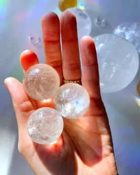 Lil Clear Optic Calcite Spheres - AAA