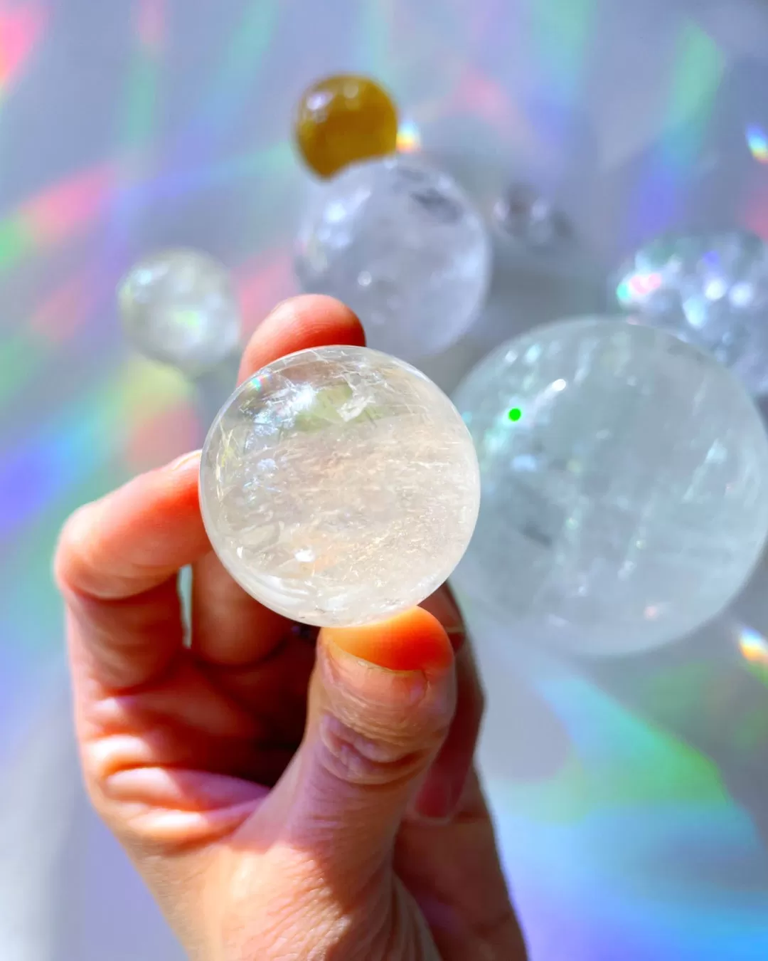 Lil Clear Optic Calcite Spheres - AAA