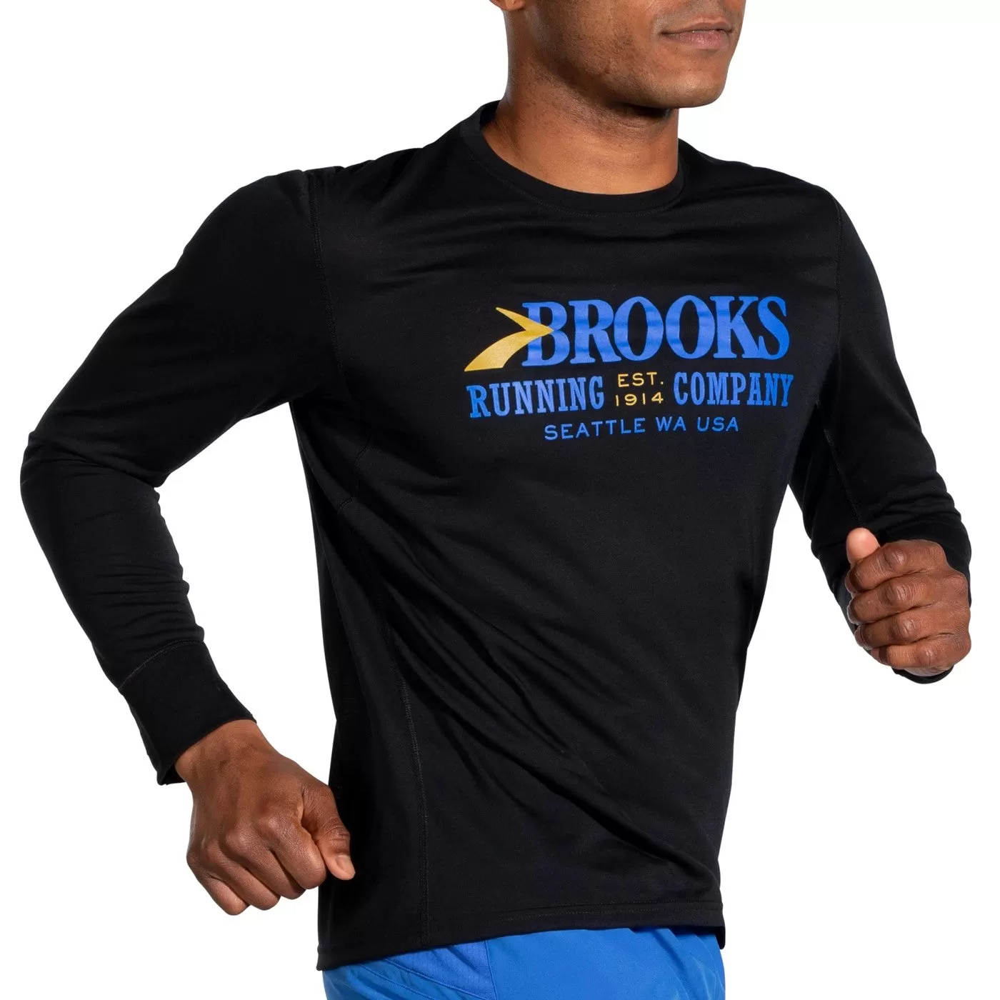 M Brooks Distance Graphic Long  Sleeve