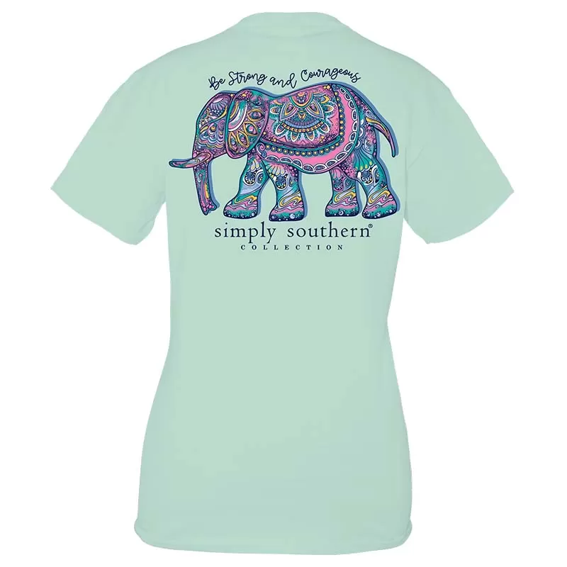 Mandala Elephant Short Sleeve T-Shirt