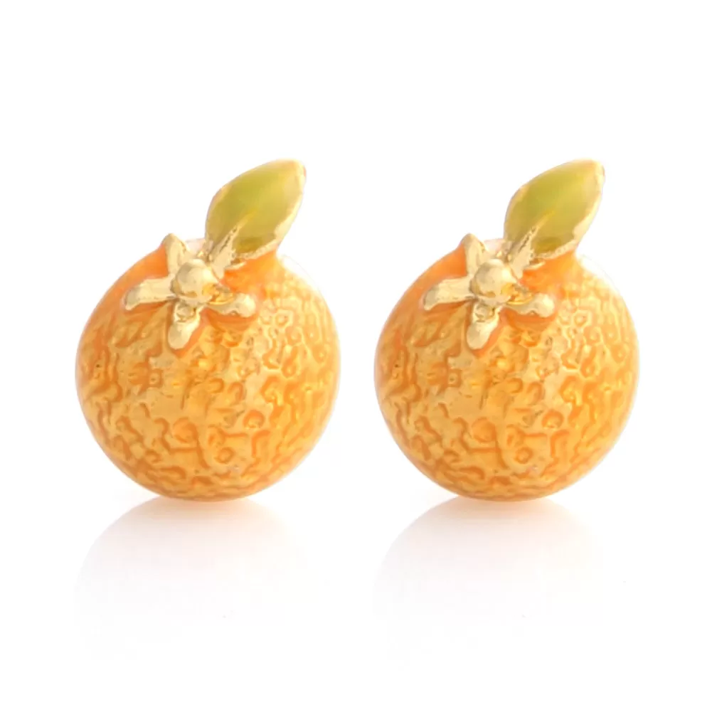 Mandarin Cute Fruits Studs Earrings