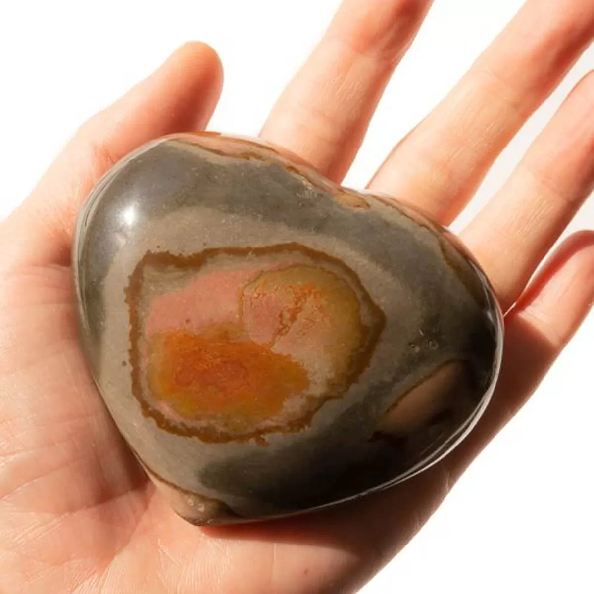 Mega Jasper Heart Stone