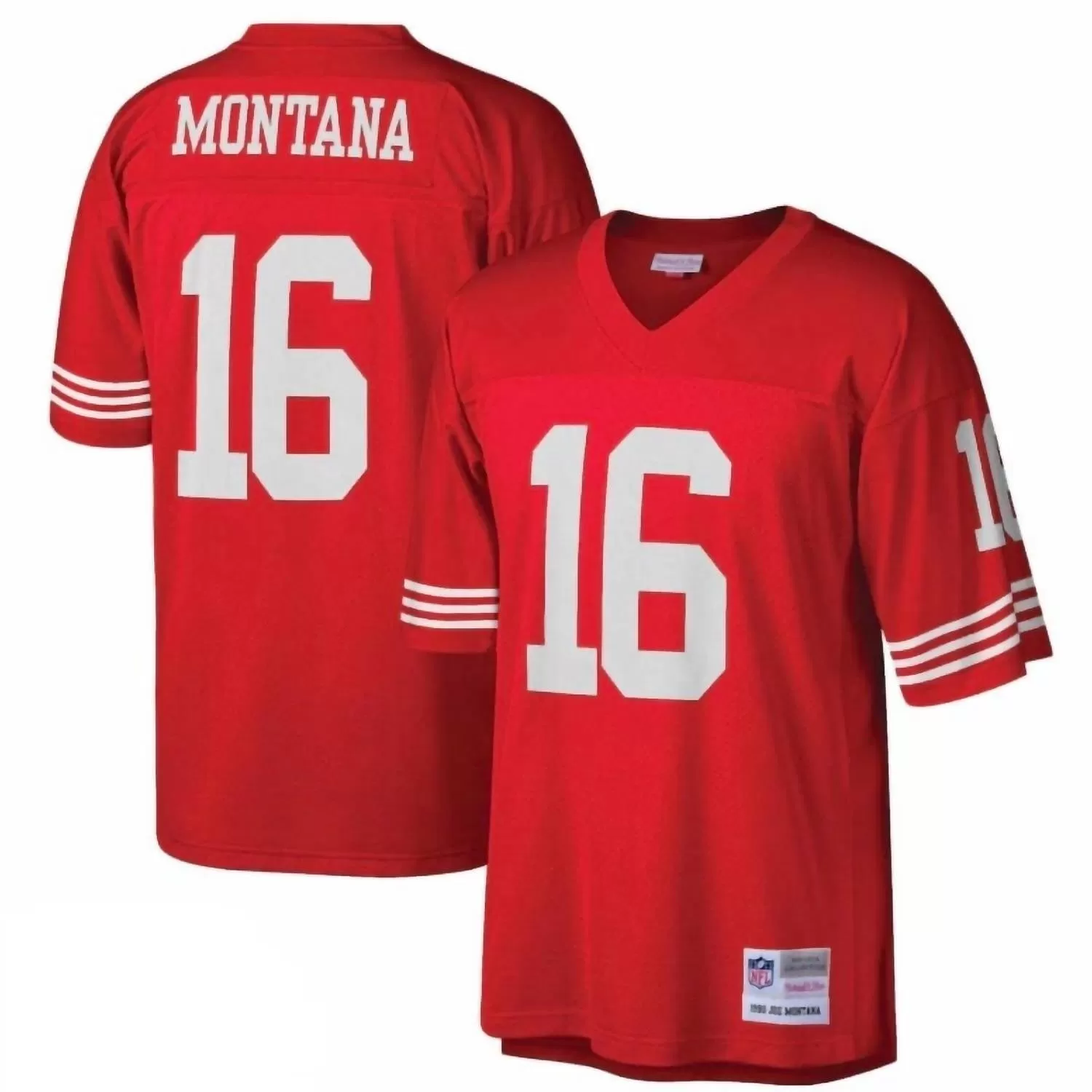 Men's Joe Montana San Francisco 49Ers Replica Throwback Jersey In Red