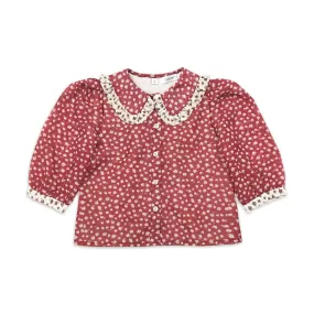 Mia Ruffle-collar Blouse