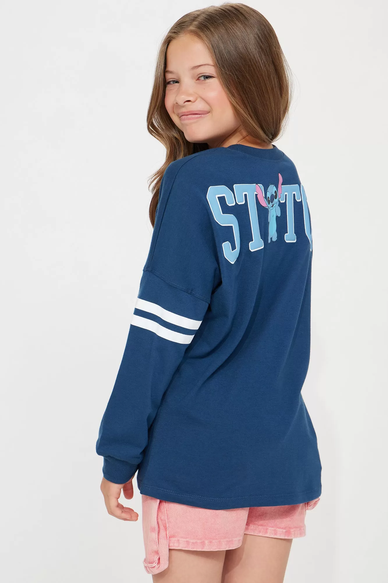 Mini Stitch Jersey Tee - Navy