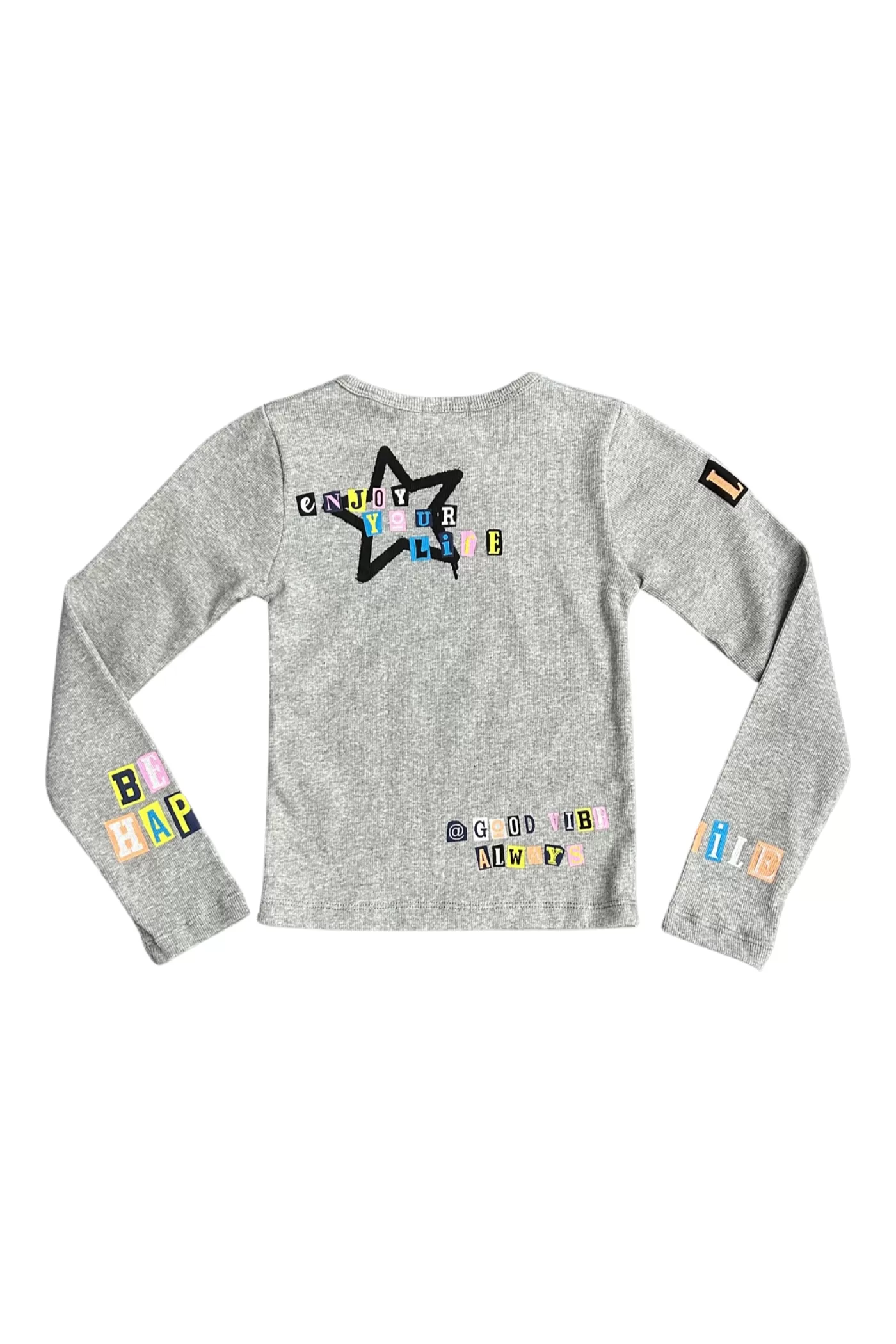 Misty Grey Scrapbook Screen Long Sleeve Tee