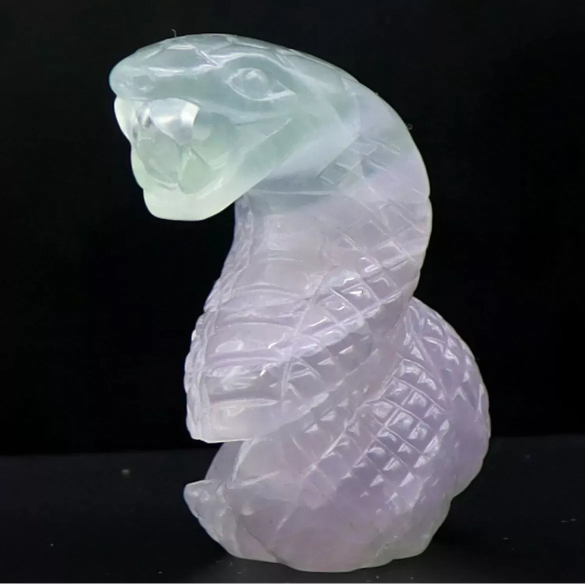 Natural Fluorite Cobra Snake