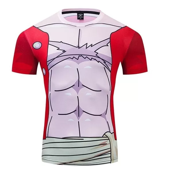 One Piece Compression 'Luffy' Premium Short Sleeve Rashguard