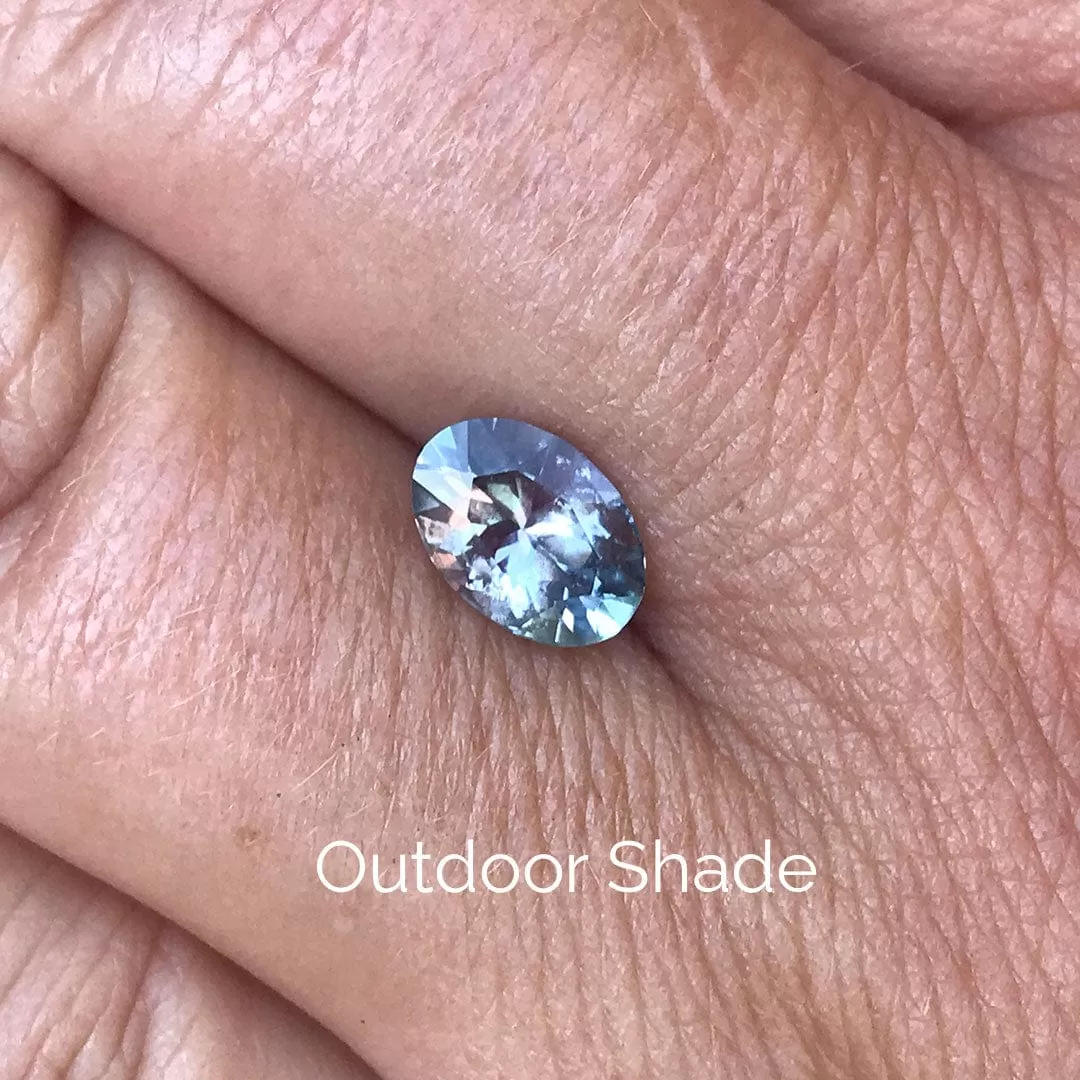 Oval Purple-gray 8.2x5.7mm/1.39ct Natural Tanzania Sapphire Loose Gemstone