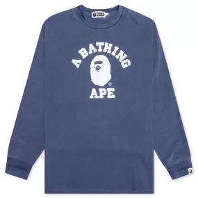 Overdye College L/S Tee - Navy