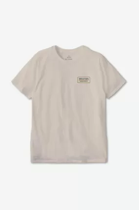 Palmer Proper S/S Standard Tee - Cream/Pine Needle/Golden Brown