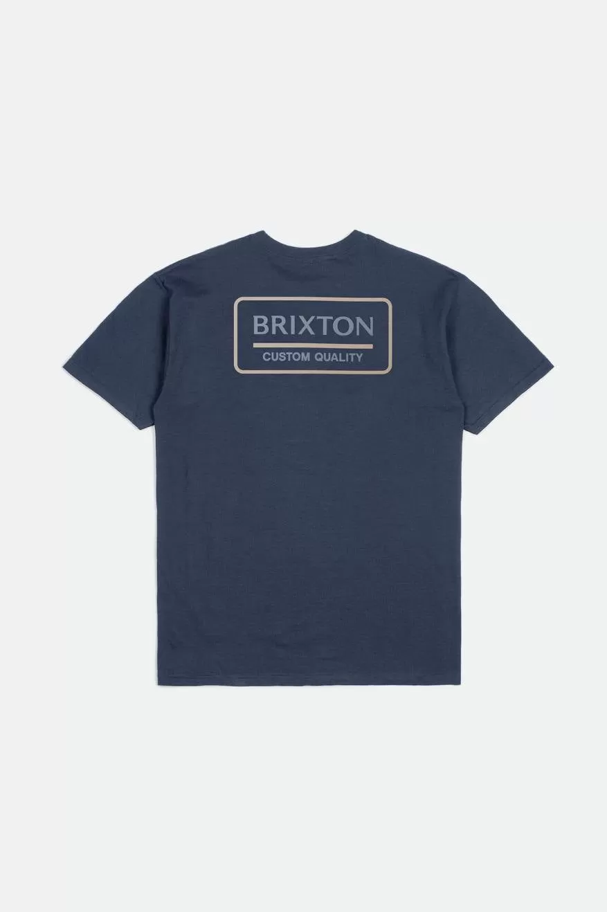 Palmer Proper S/S Standard Tee - Washed Navy/Dusty Blue/Smoke Grey