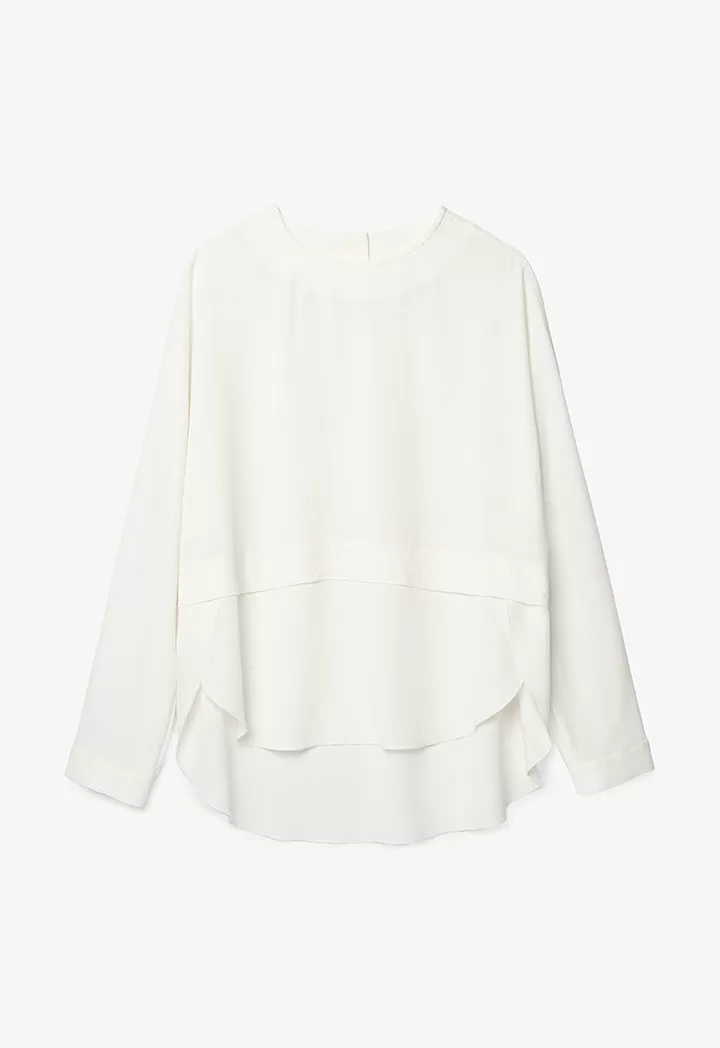 Petal Rounded Hem Kimono Blouse