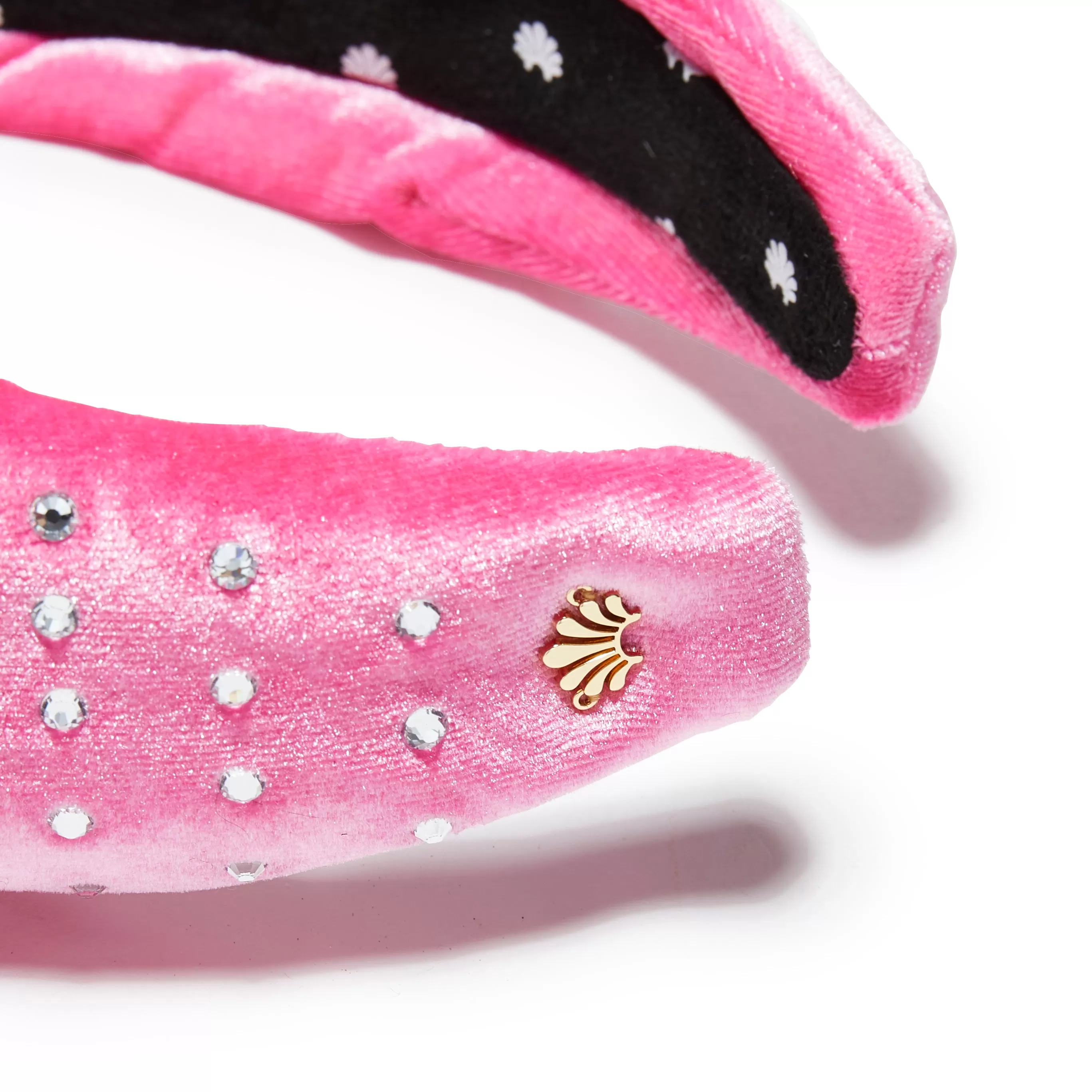 PINK CRYSTAL DOTTED KNOTTED HEADBAND