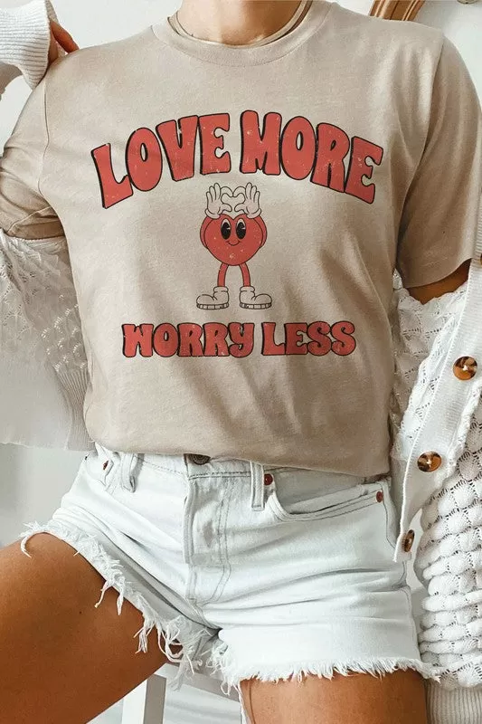 PLUS SIZE - LOVE MORE WORRY LESS Graphic T-Shirt