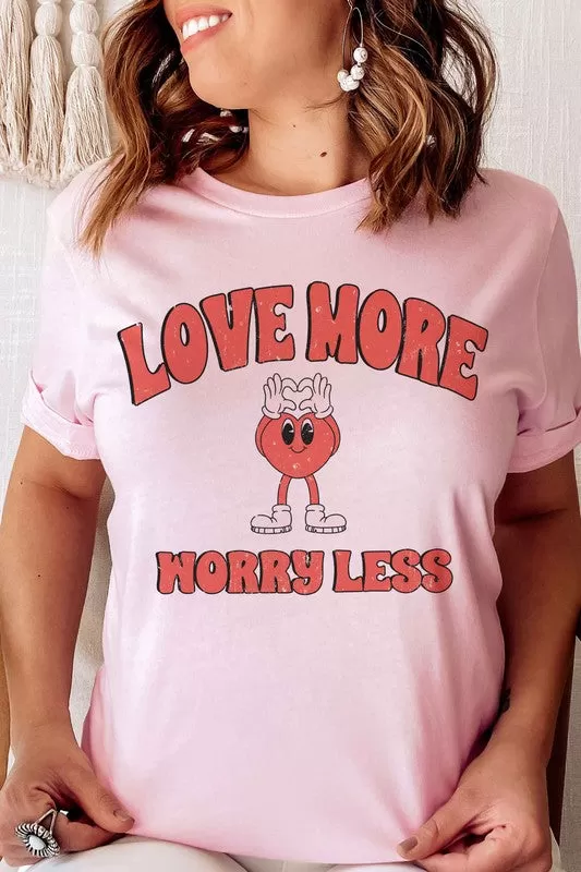 PLUS SIZE - LOVE MORE WORRY LESS Graphic T-Shirt