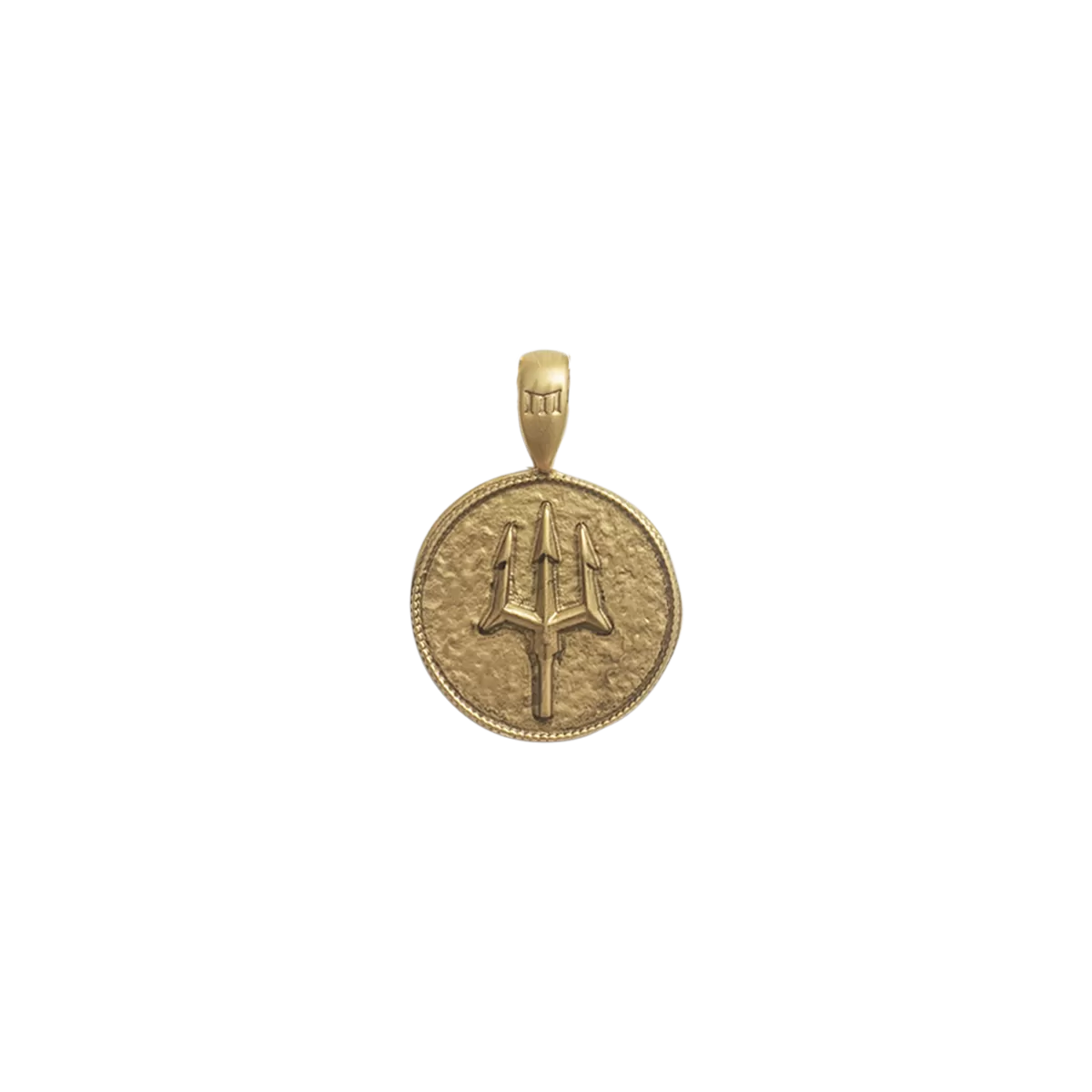 Poseidon Coin Pendant - Ancient Gold