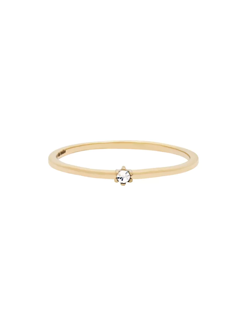 Primrose Solid Gold Petite Diamond Ring