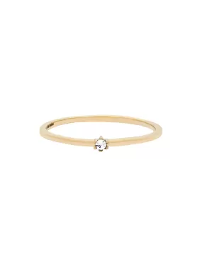 Primrose Solid Gold Petite Diamond Ring