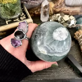 Purple and Green Fluorite Crystal Ball / FoxlarkCrystals