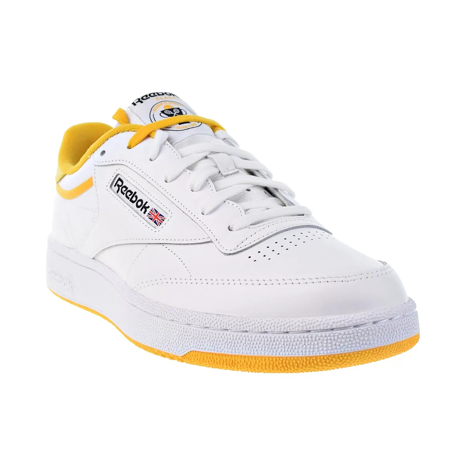 Reebok Classic Club C 85 Men's Shoes White-Fierce Gold-Black