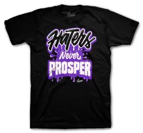 Retro 13 Court Purple Shirt - Haters Never Prosper -  Black