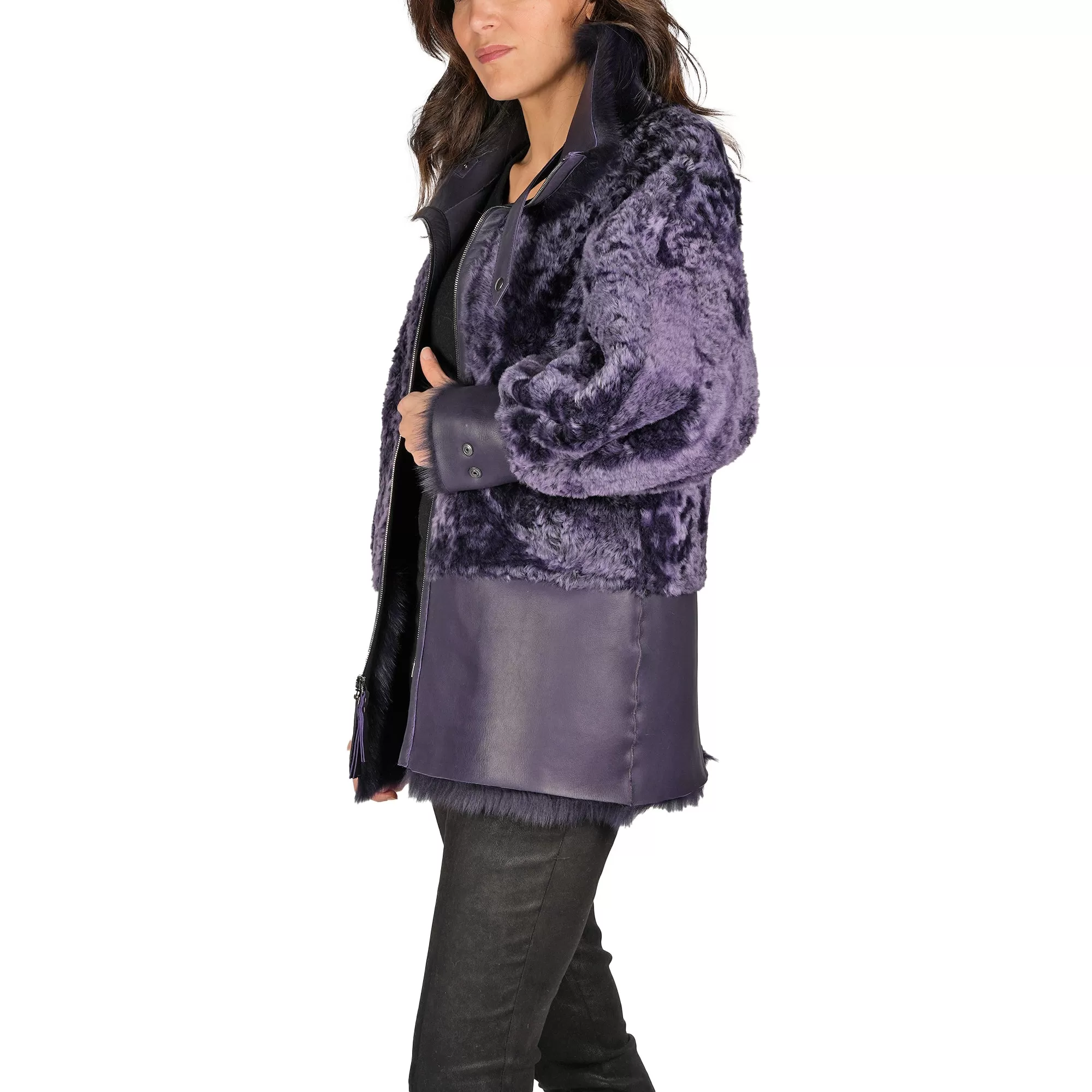 Reversible Shearling Jacket Pacaja Purple