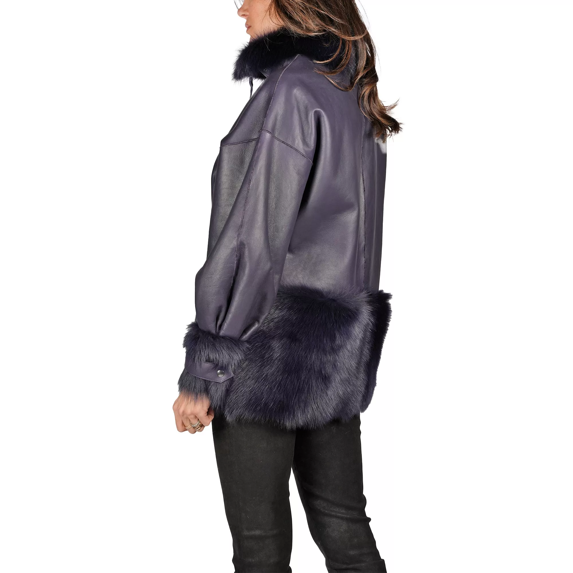 Reversible Shearling Jacket Pacaja Purple