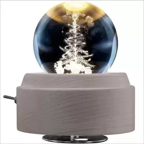 Rotating Light Projection Crystal Ball Music Box