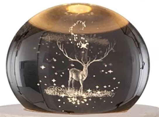 Rotating Light Projection Crystal Ball Music Box