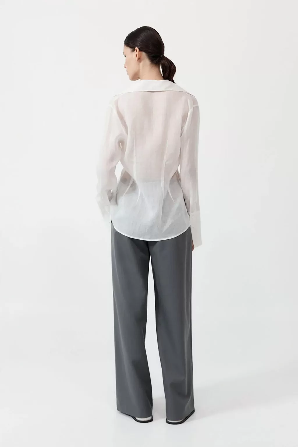 Sheer Linen Tie Top