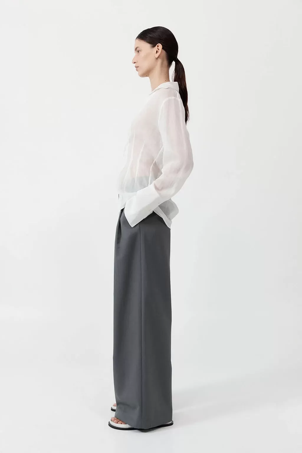 Sheer Linen Tie Top