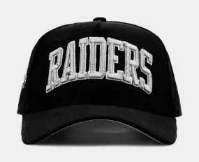 Shoe Palace Exclusive Las Vegas Raiders Black Corduroy 9Forty Snapback Mens Hat (Black/Grey)