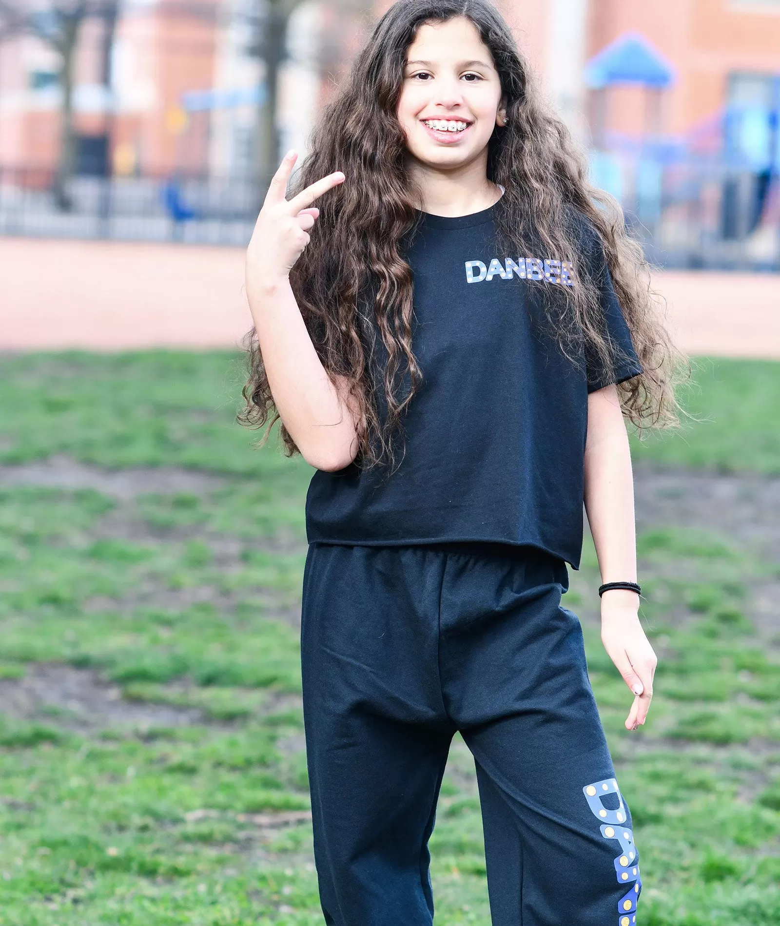 Smileys Black Camp Sweatpants