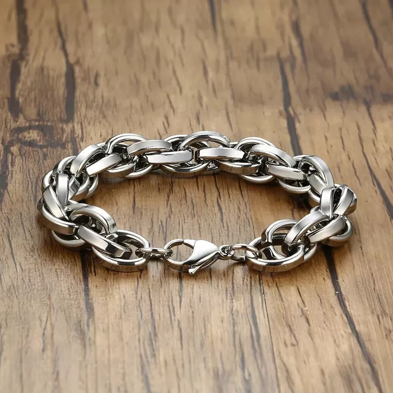 Stainless Steel 8mm Retro  Bracelet