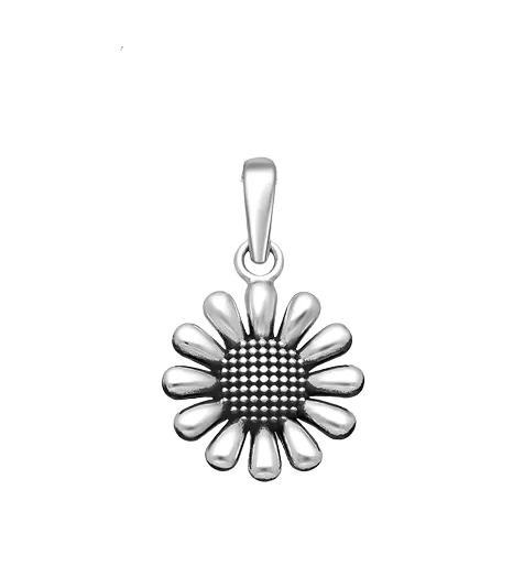 Sterling Silver Sunflower Necklace