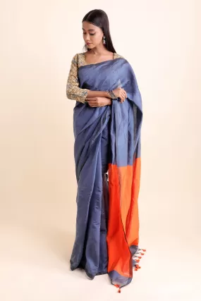 Sunset At Varkala Cotton Silk Saree