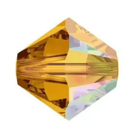 Swarovski 4mm Bicone - Topaz AB (10 Pack) XILION