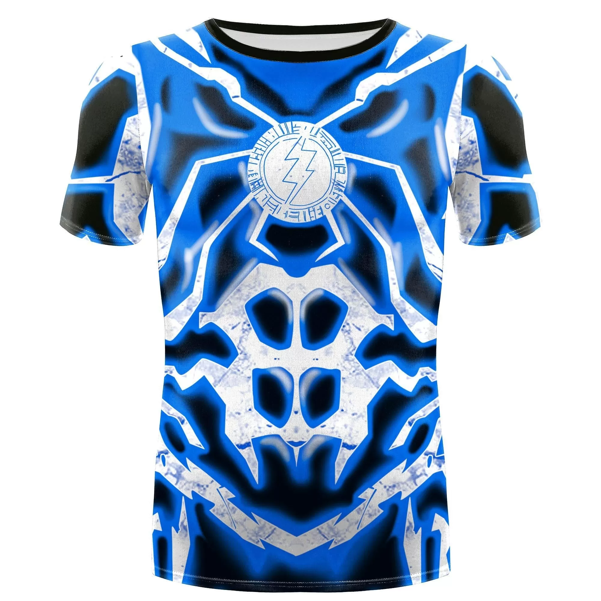 The Flash Compression 'Blue Lightning' Short Sleeve Rashguard