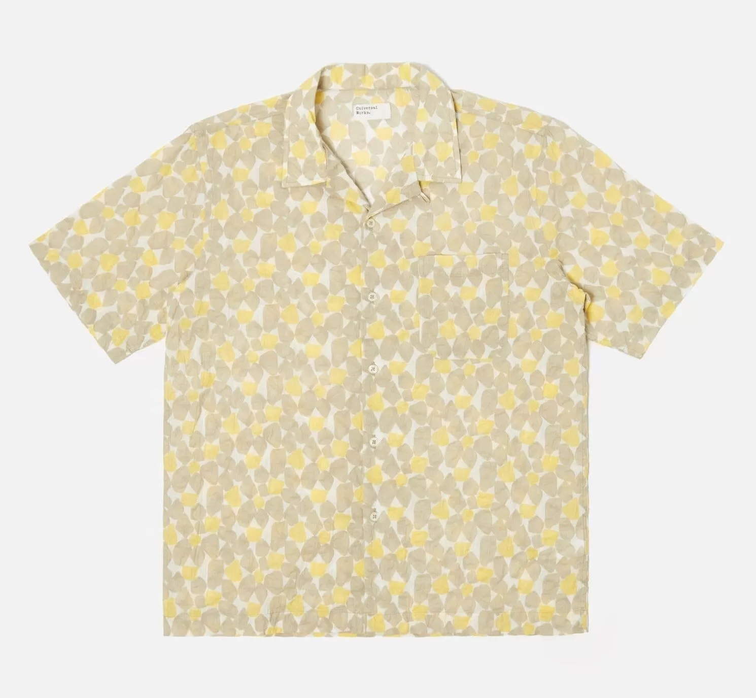 Universal Works - Road Shirt In Yellow Takihyo Print