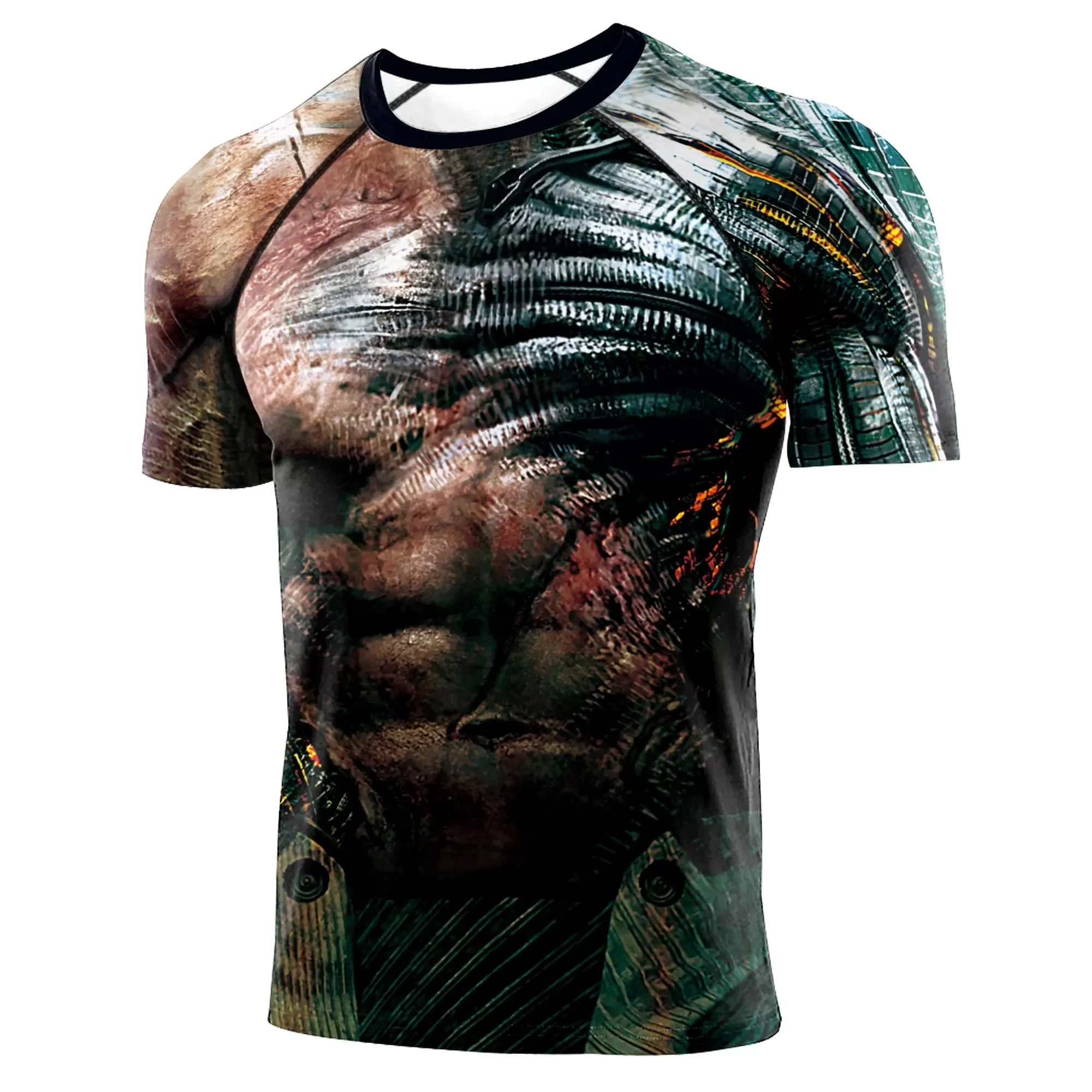 Warrior 'Duality | Man v Machine' Elite Short Sleeve Compression Rashguard